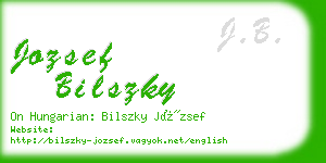 jozsef bilszky business card